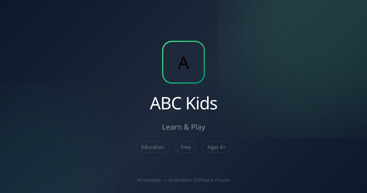 ABC Kids - 3D Alphabet Learning App for Toddlers | Kinexapps