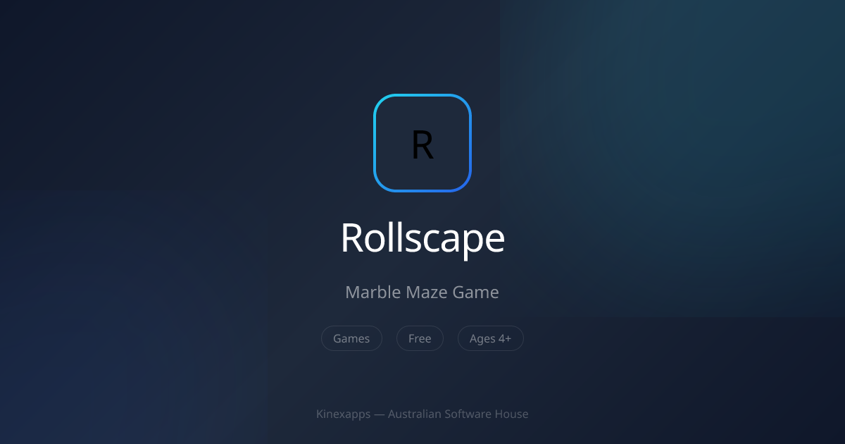 Rollscape - Marble Maze Game | Tilt & Touch Controls | Kinexapps